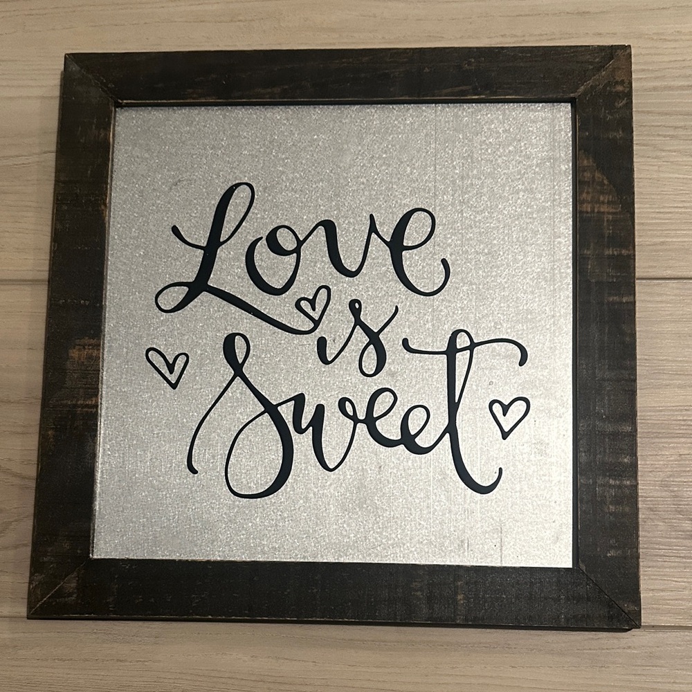 Love is Sweet Wall Decor - Black and Silver